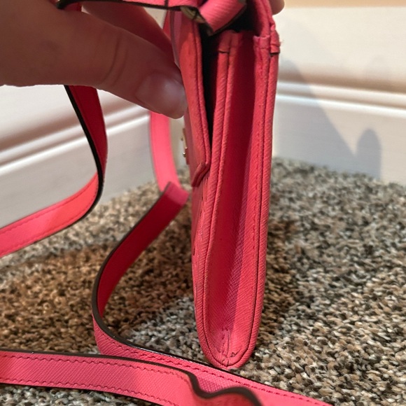 EUC Kate Spade Coral Floral Crossbody Bag - Picture 7 of 10